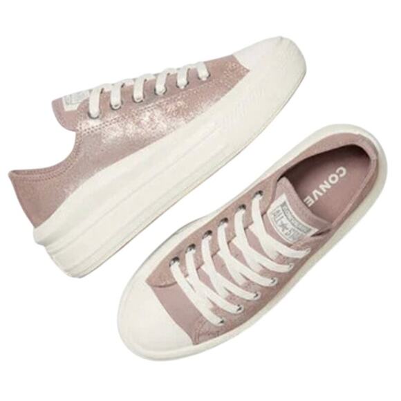 Converse Chuck Taylor All Star Lift Low Top Sneakers LT Pink Glitter 7.5 Barbie - Picture 1 of 8
